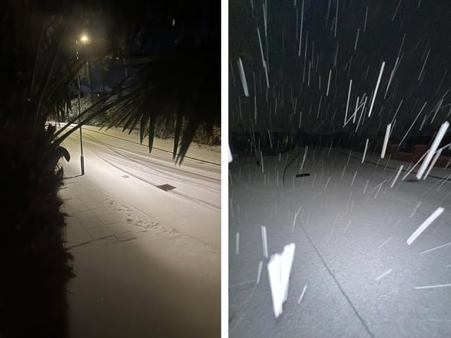 The scene in St Bede's Drive, Boston, at midnight, as shared by Melanie.