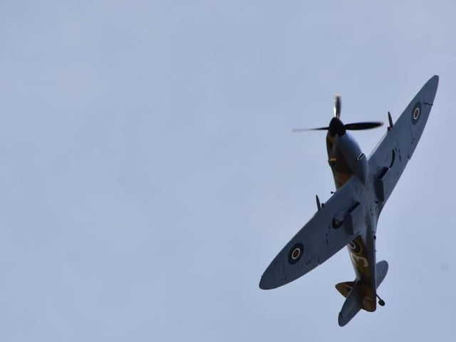 Visitors were treated to a spitfire flypast.
