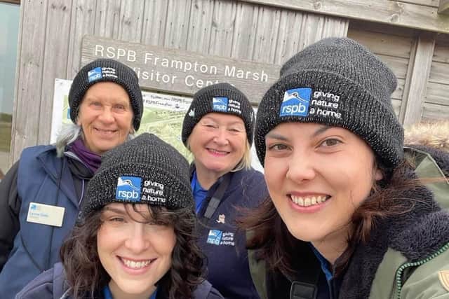 Volunteers at RSPB Frampton Marsh.