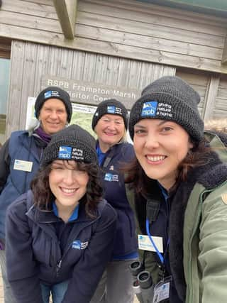 Volunteers at RSPB Frampton Marsh.