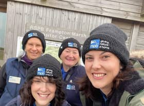Volunteers at RSPB Frampton Marsh.