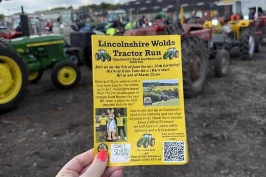 The tractor run will start from Caudwell's Yard in Ludborough on Sunday, June 7.
