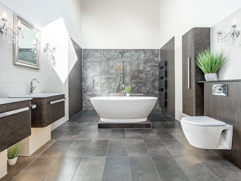 The bathroom.