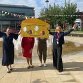 Jodie Pacey, centre manager, Debra Ellis, Clarins accounts manager, Wendy Stephenson, store manager at Browns Department Store and Melissa Cutforth, assistant centre manager