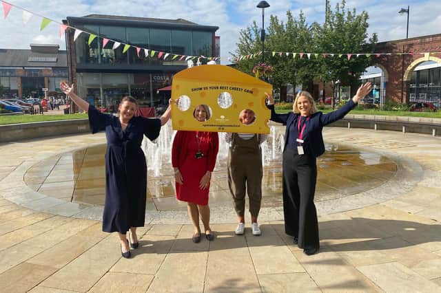 Jodie Pacey, centre manager, Debra Ellis, Clarins accounts manager, Wendy Stephenson, store manager at Browns Department Store and Melissa Cutforth, assistant centre manager