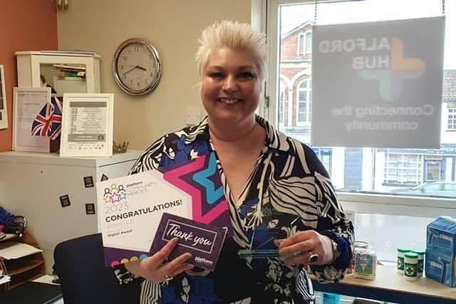 Lynnette Pryke, founder and co-ordinator at Alford Hub, who received the Platform Housing Digital Inclusion Award.