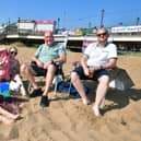 The Parker family from Doncaster enjoying the heatwave in Skegness.