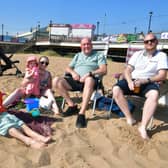 The Parker family from Doncaster enjoying the heatwave in Skegness.