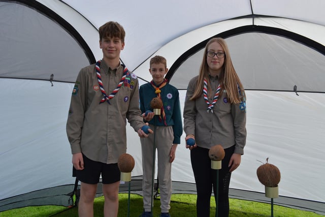 Members of the 2nd Market Rasen Scouting Group ran some games including a traditional coconut shy