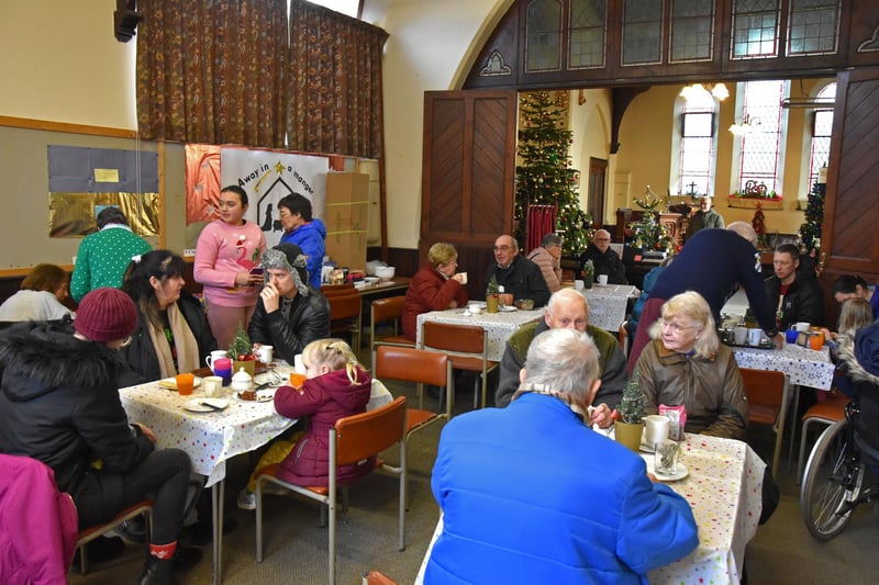 Visitors to the tree festival could enjoy hot drinks and cakes.