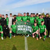 History makers - Sleaford Town FC 1st team. Achieving their highest ever finish in the league system. Photos: David Dawson