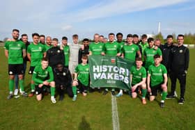 History makers - Sleaford Town FC 1st team. Achieving their highest ever finish in the league system. Photos: David Dawson