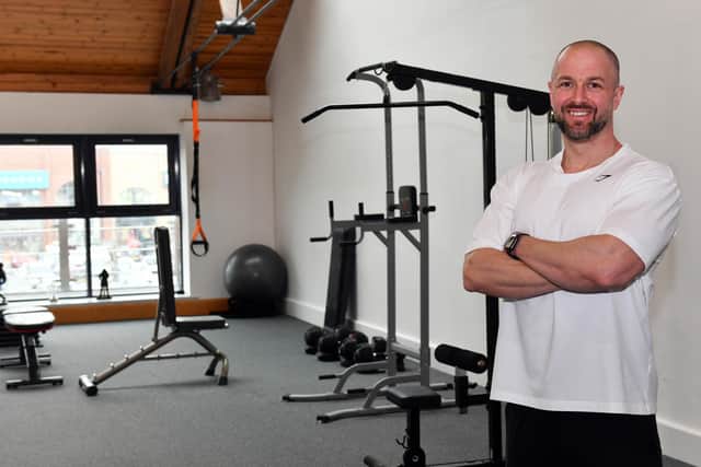 Paul Cooke in his personal training studio at Marshall’s Yard