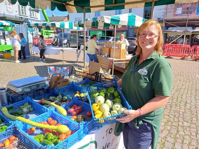 Jayne Hollingsworth from Top Farm Enterprises at Lissington was selling her sustainably grown veg. Image: Dianne Tuckett