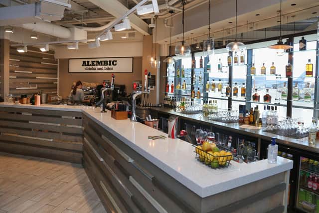 The new Alembic bar and restaurant is one of many improvements passengers will notice at East Midlands Airport this Easter
