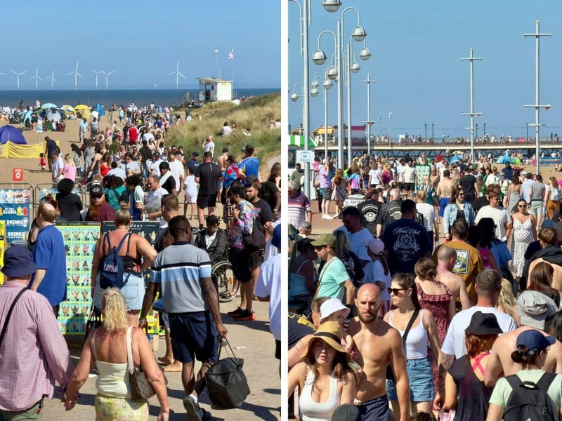 Bank Holiday weekend on Skegness Beach