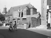 The scene of the work in New Street.