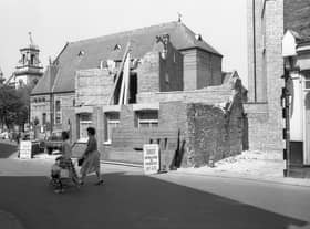 The scene of the work in New Street.