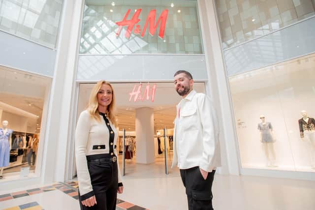 H&M Store Manager James Fletcher and Centre Manager Mary-Jane Booth outside the H&M store in Lincoln’s Waterside centre. H&M has committed to the centre for a further 15 years and is investing in a major revamp to give the centre’s biggest store an exciting new look, feel and customer experience.