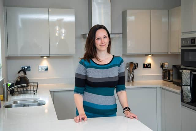 •	Elsa inside the kitchen, her favourite room in the house.