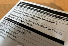 A polling card for the forthcoming mayor election for Greater Lincolnshire. Photo: James Turner