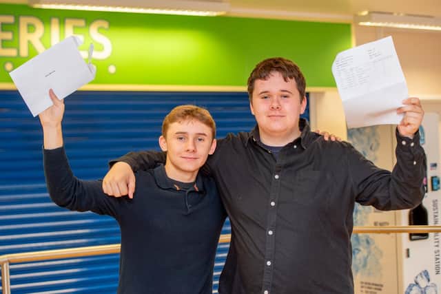 Twins Riley and Ethan Manning at Louth Academy.