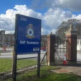 An entrance at RAF Scampton
