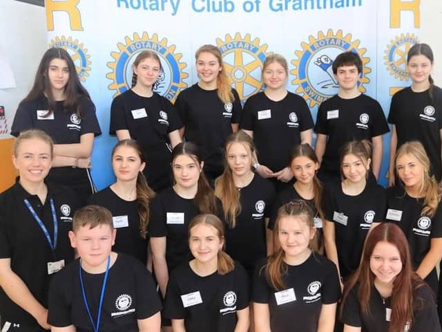 Some of the Sir William Robertson Academy students and staff who took part in the Rotary Club Swimarathon.