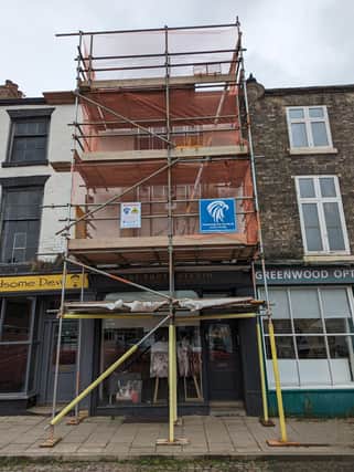 The building at 24 Market Place is the first major project to benefit from funding from the Market Rasen Historic Buildings Grant Scheme. Image: WLDC
