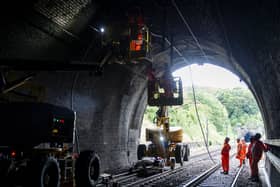 Engineers work between Welwyn and Hitchin on the East Coast Main Line digital upgrade. Photo: Network Rail