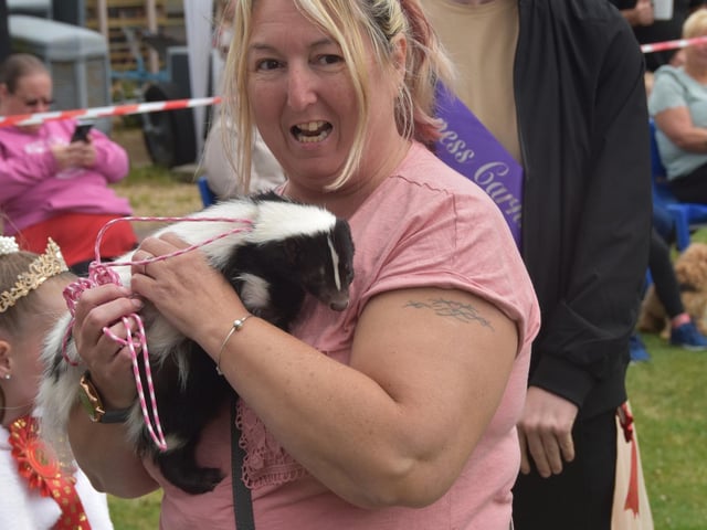A skunk certainly attracted attention - and our photographer pleased it seemed happy about it.