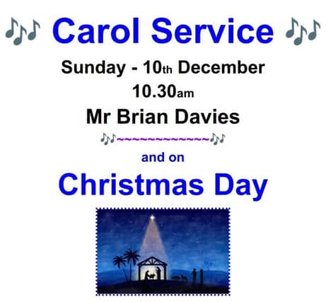 Carol services at Horncastle Methodist Church.
