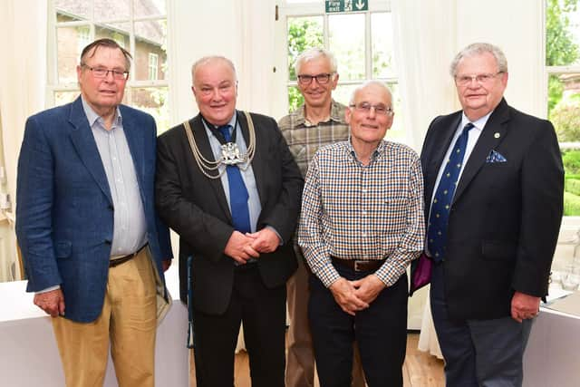 The Dion's Wood team, who were awarded first prize, pictured with the Mayor and Dudley Bryant.