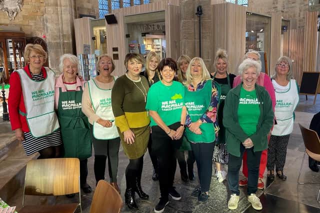 Members of the Macmillan fundraising committee celebrate their 50th milestone of fundraising in the Boston area.