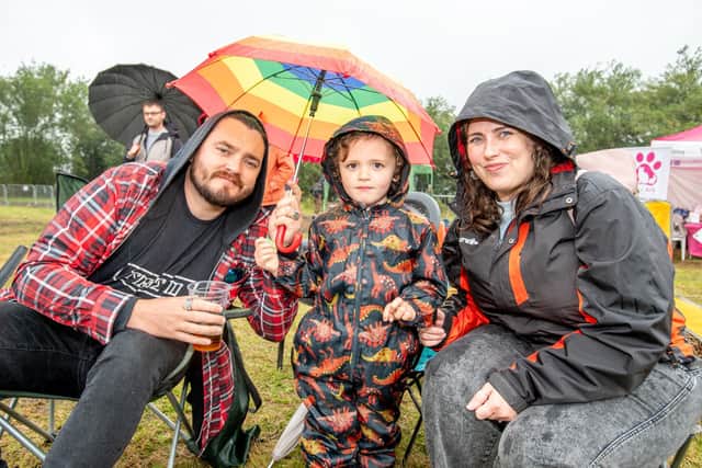 Alex Baggott, Laura Baggott and Sonny Baggott, aged three.