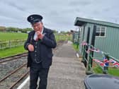 All aboard - volunteer Chris Bates of the Lincolnshire Light Railway.