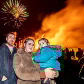 Dylan Keane,  Moriah Keane and Noah Keane, 1 at Horncastle's fireworks.