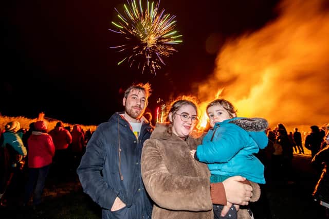 Dylan Keane,  Moriah Keane and Noah Keane, 1 at Horncastle's fireworks.