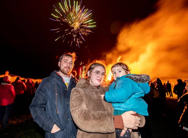 Dylan Keane,  Moriah Keane and Noah Keane, 1 at Horncastle's fireworks.