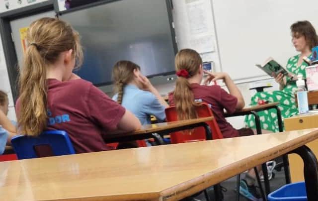 Victoria Atkins as Mareham le Fen's mystery reader.