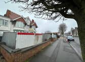 Barriers in Skegness ahead of the protest on Saturday.