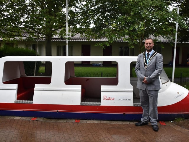 Ready to ride - Mayor of Skegness Coun Dan Kirk.