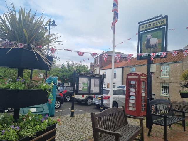 The square in Burgh le Marsh is bunting ready.