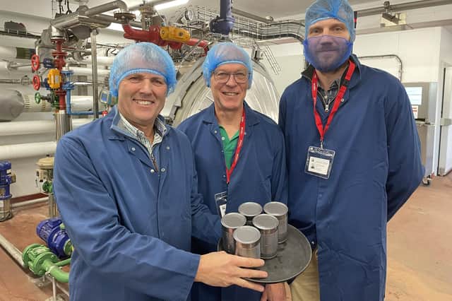 L-R: Andrew Ward, Prof Eric Holub and Justin Burton from crop advisors Agrii.