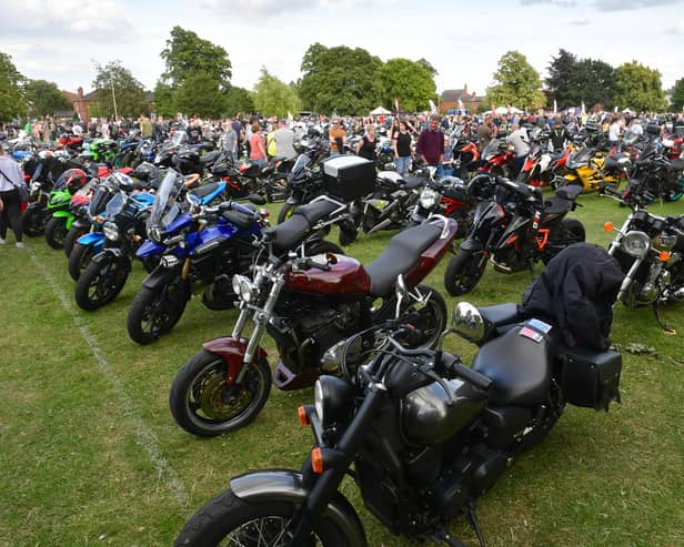 Some of the motorbikes that were on show at Central Park for Boston Bike Night 2023.