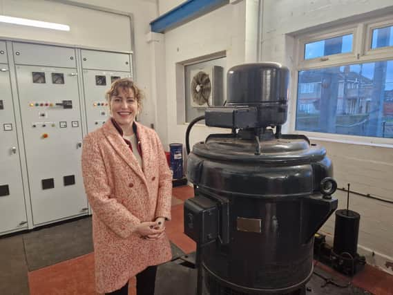 Victoria Atkins, MP for Louth and Horncastle, visits the Lindsey Marsh Drainage Board in Manby.