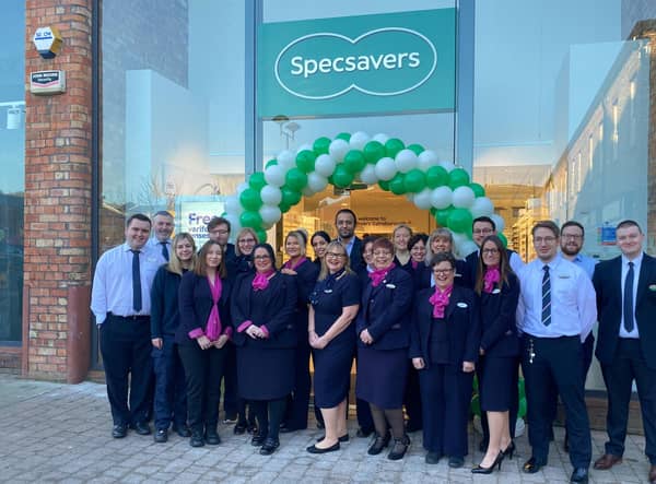 The Specsavers team at the new Gainsborough store