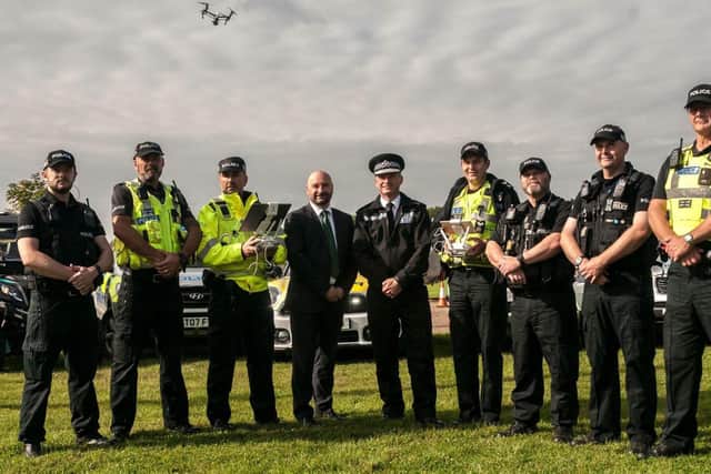 Specials Superintendent Charles Skiera with the Operation Galileo team. Photo: Lincs Police