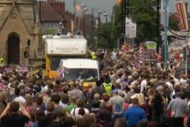 The last baton relay when it arrived in Skegness in 2012