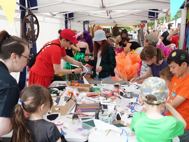 Craft activities on the day.
